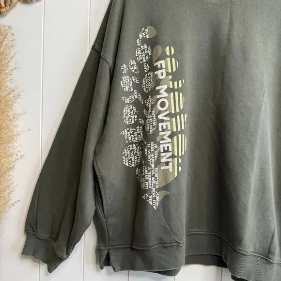 Free People sweatshirt all star buti logo pullover Medium - Picture 4 of 10